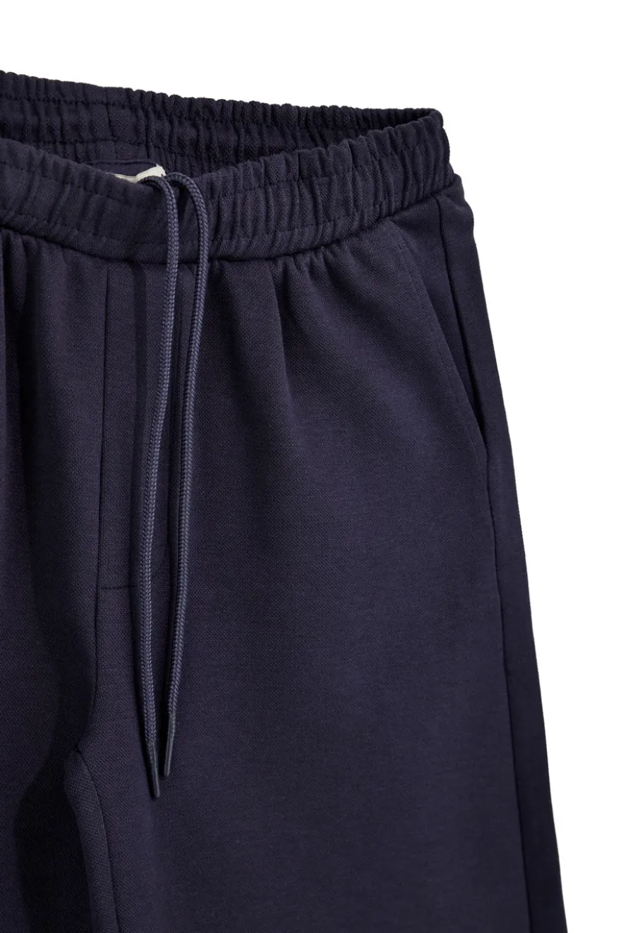 Bermuda blu tessuto in morbida maglia piqué con coulisse Pittarello Tierra pt-m-t-9076