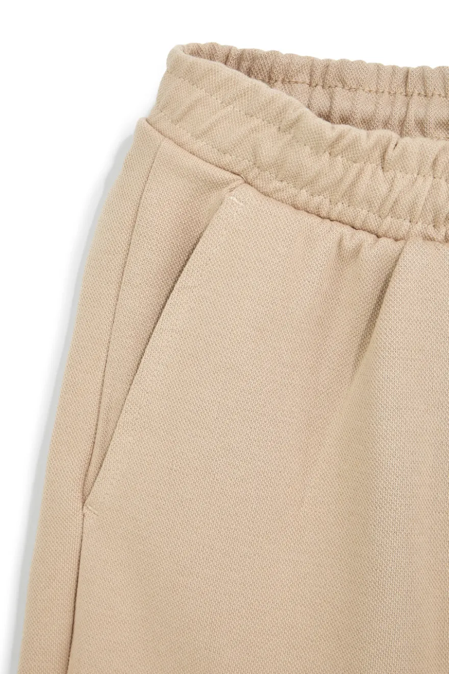 Bermuda in morbida maglia piqué beige con coulisse Pittarello Tierra pt-m-t-9075