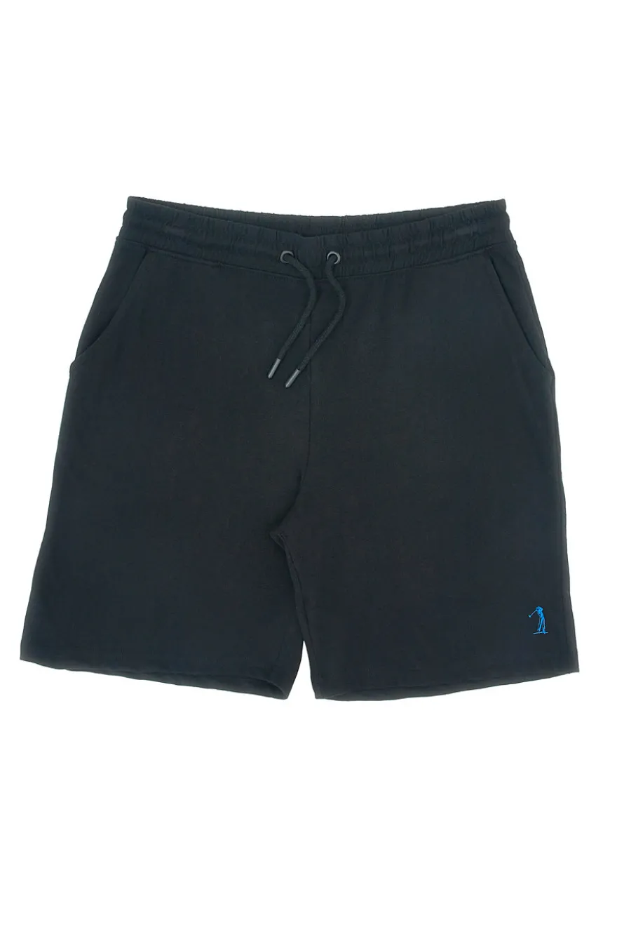 Bermuda neri in cotone con logo ricamato Us golf BE001