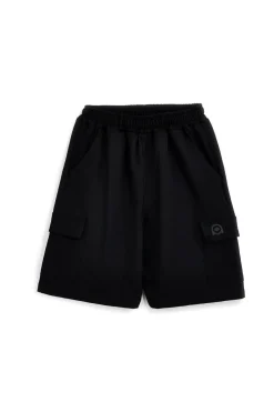 Bermuda nero in cotone con tasche laterali Boardman Alpha8
