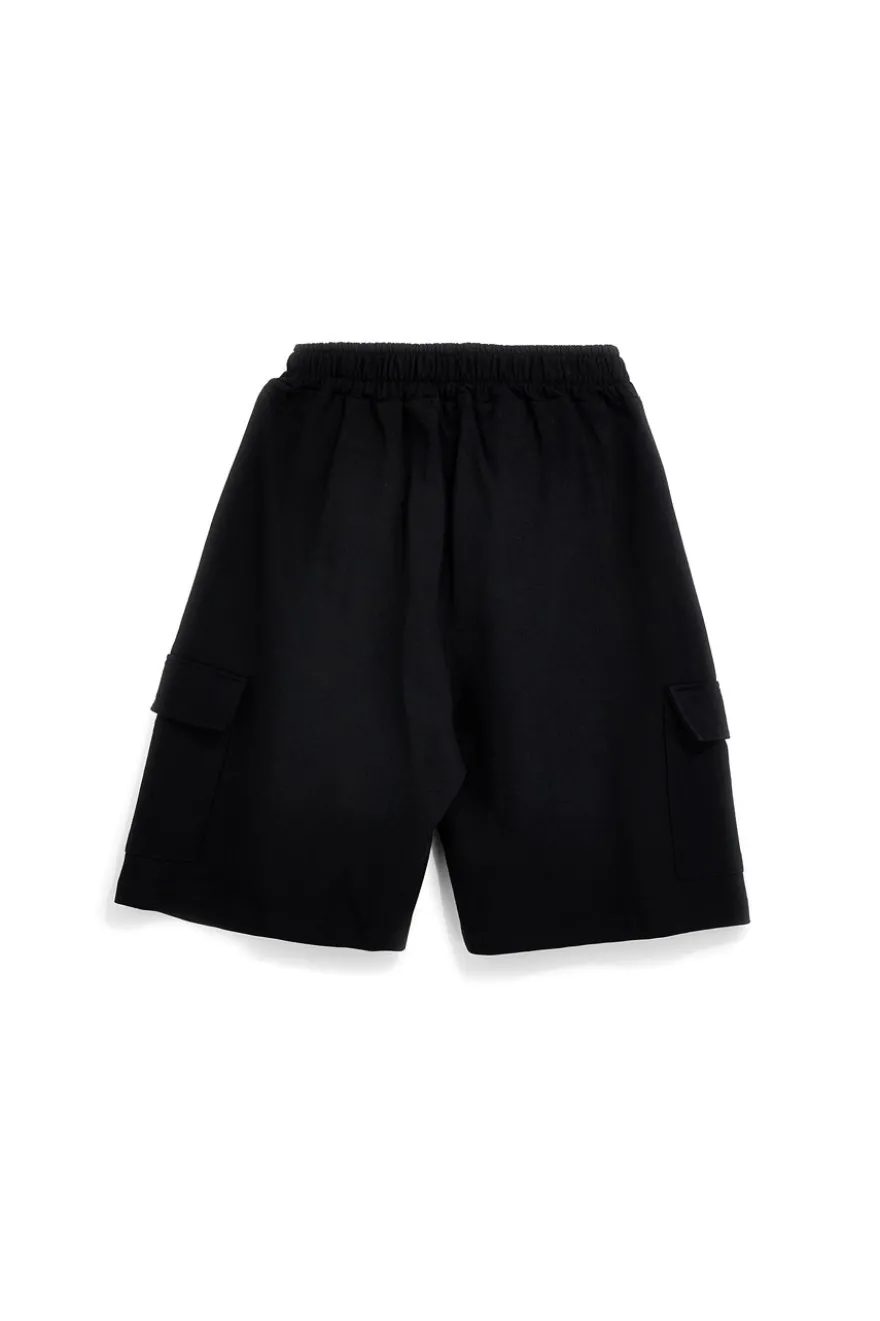 Bermuda nero in cotone con tasche laterali Boardman Alpha8