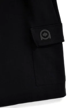 Bermuda nero in cotone con tasche laterali Boardman Alpha8