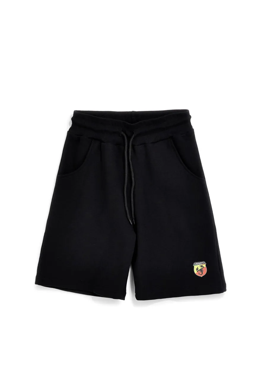 Bermuda nero in cotone con tasche laterali Abarth AH24SS005