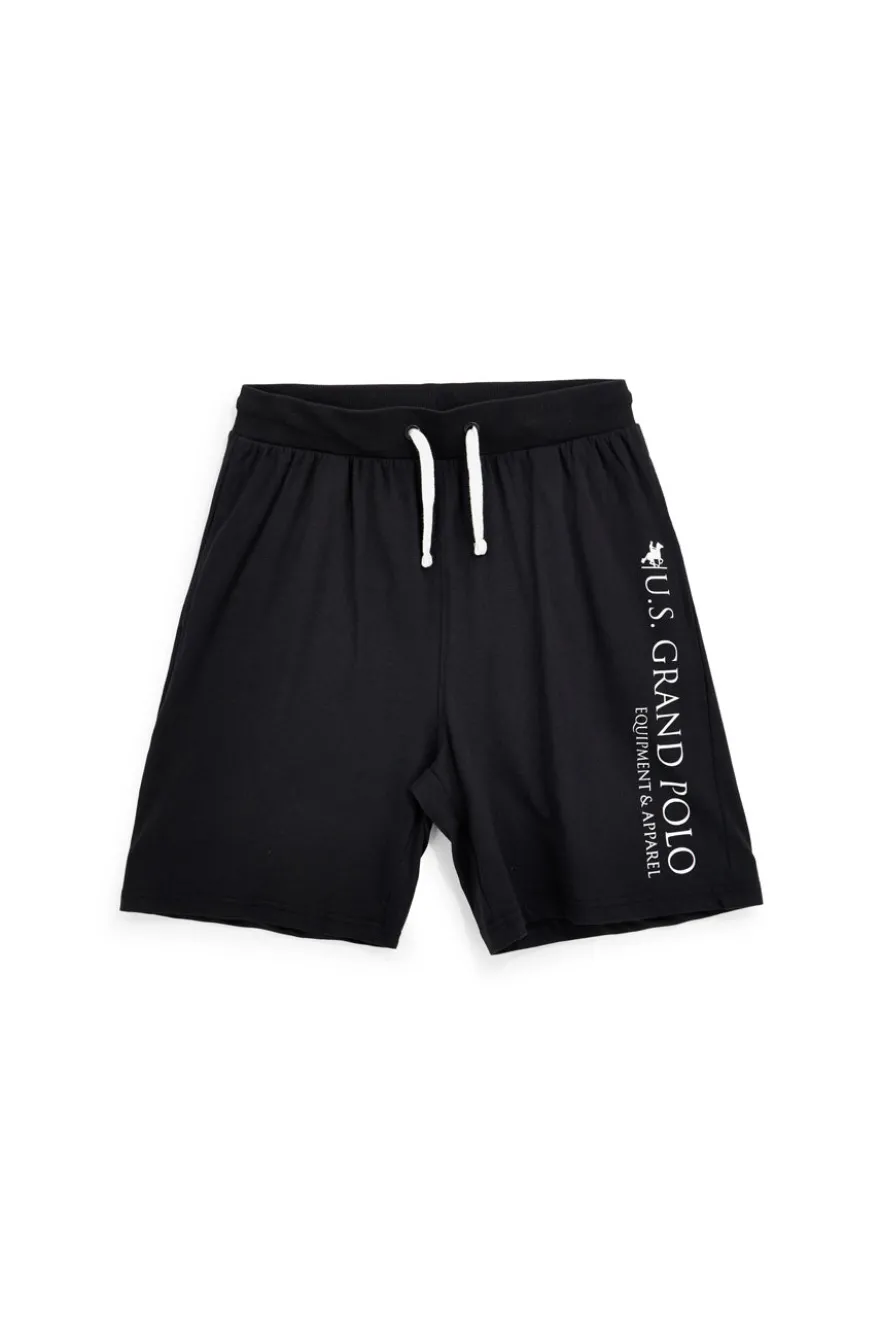 Bermuda nero in cotone U.s.grand polo US61713M