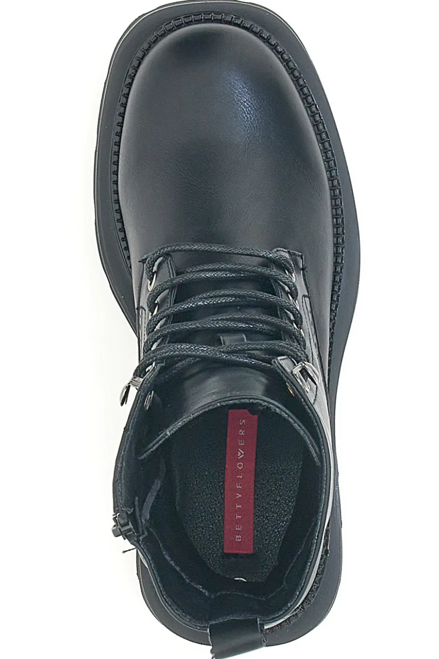BETTYFLOWER 124 Schwarze Stiefeletten mit Reißverschluss