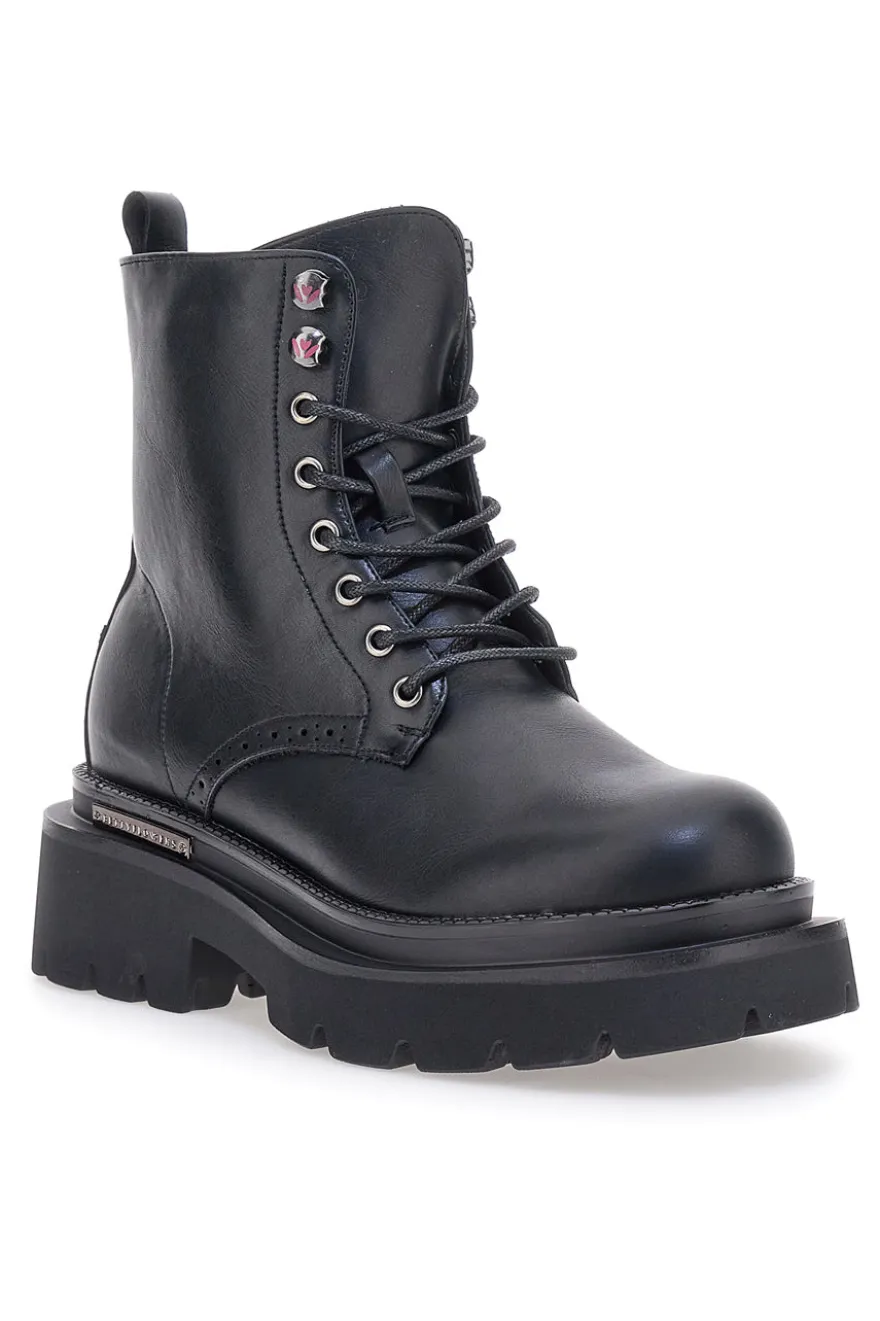 BETTYFLOWER 124 Schwarze Stiefeletten mit Reißverschluss
