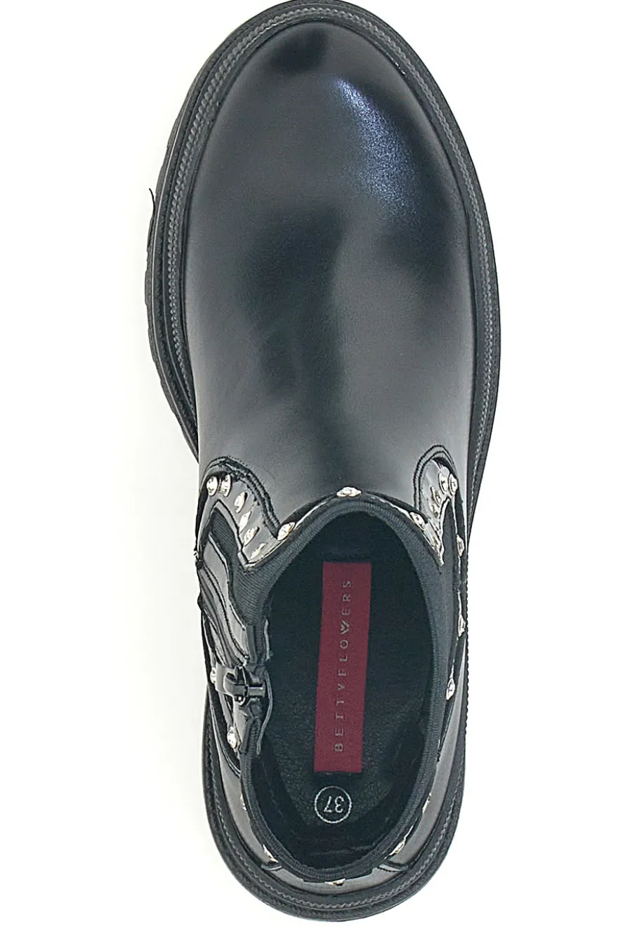 Bettyflowers 02 schwarze Chelsea-Stiefel