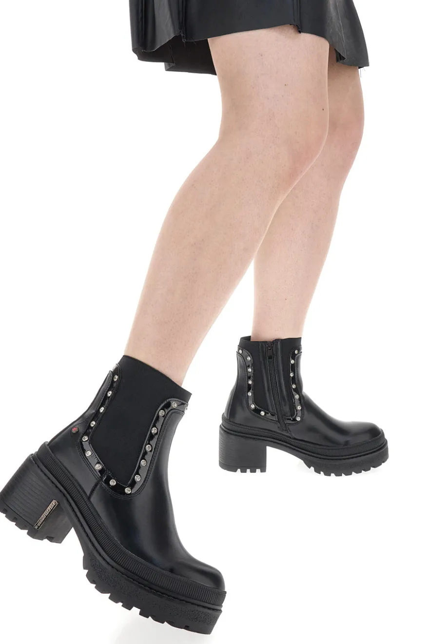 Bettyflowers 02 schwarze Chelsea-Stiefel
