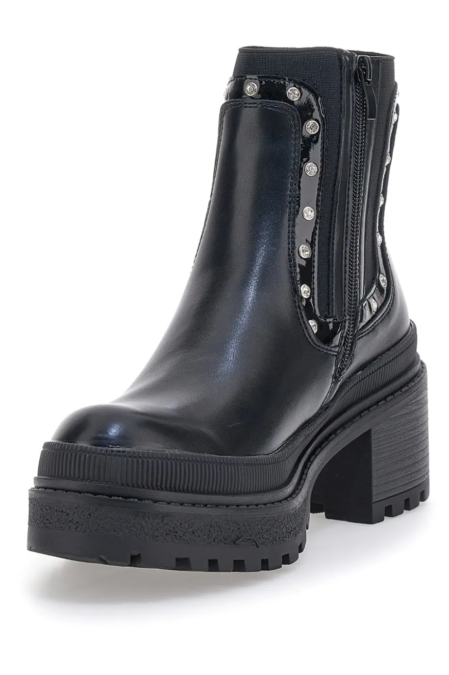 Bettyflowers 02 schwarze Chelsea-Stiefel