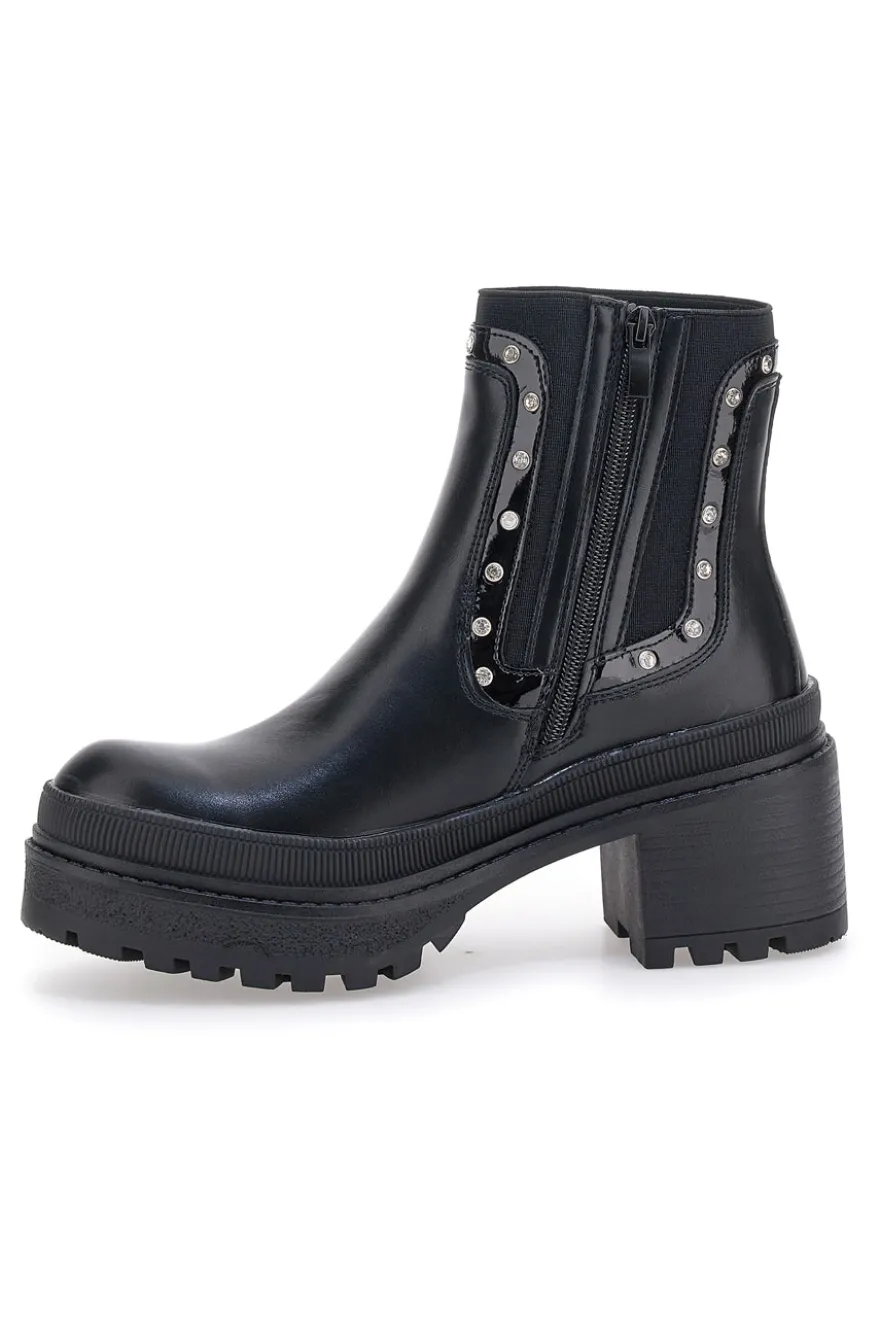 Bettyflowers 02 schwarze Chelsea-Stiefel