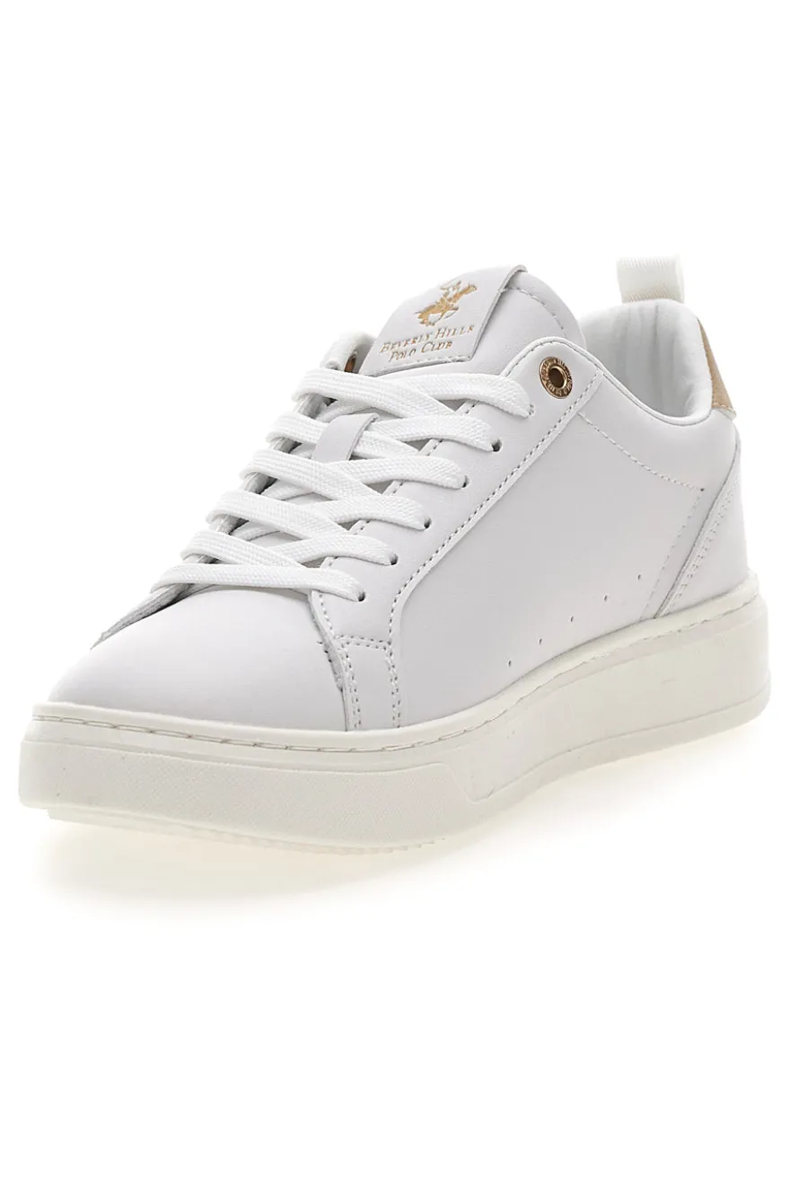 Beverly Hills Polo Club KELLE LTX Sneaker in Weiß mit goldenen Details