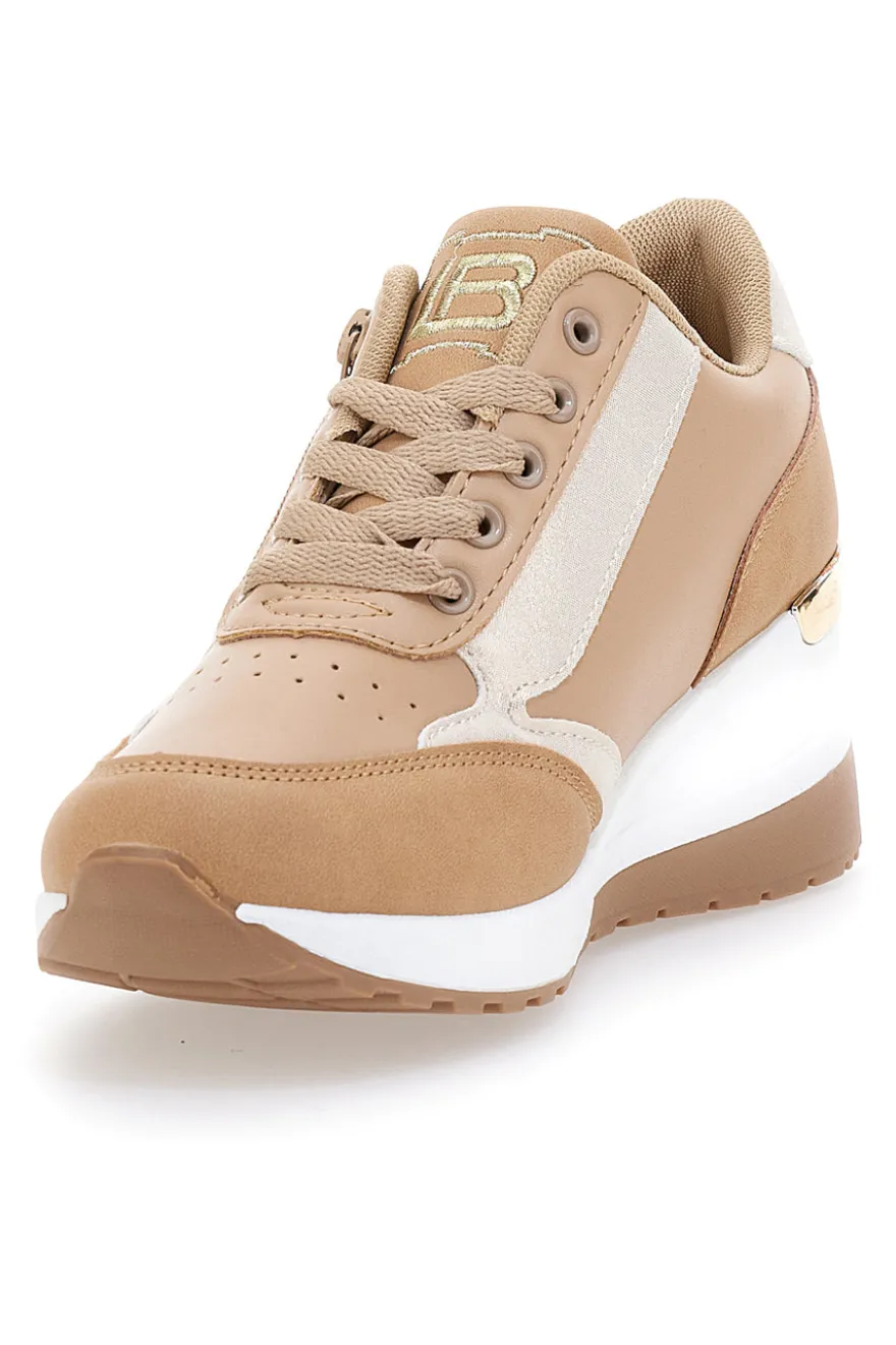 Biege Sneakers mit Keilabsatz LAURA BIAGIOTTI 8722