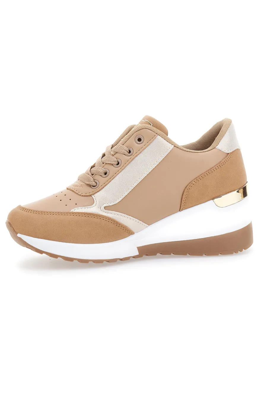 Biege Sneakers mit Keilabsatz LAURA BIAGIOTTI 8722