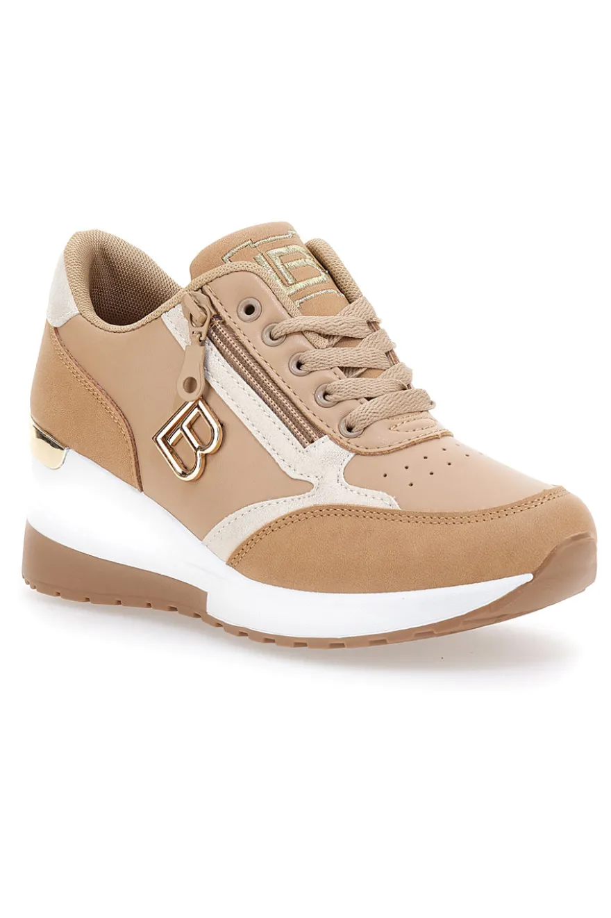 Biege Sneakers mit Keilabsatz LAURA BIAGIOTTI 8722