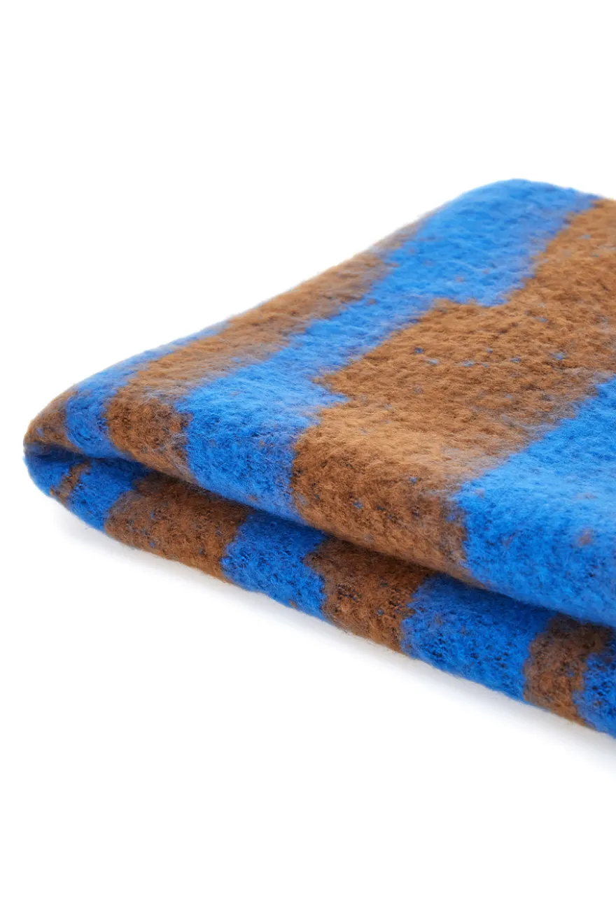 Blau und braun gestreifter Damen-Maxischal Pittarello 1198/D