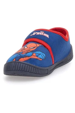 Blaue geschlossene Hausschuhe mit Klettverschluss, Spiderman 12SP4S24LB