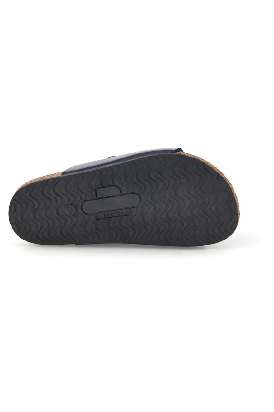 Blaue Hausschuhe mit doppelter Schnalle Pittarello bio 257A206SR