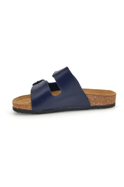 Blaue Hausschuhe mit doppelter Schnalle Pittarello bio 257A206SR
