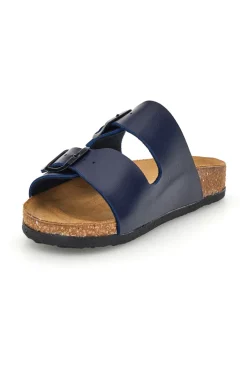 Blaue Hausschuhe mit doppelter Schnalle Pittarello bio 257A206SR