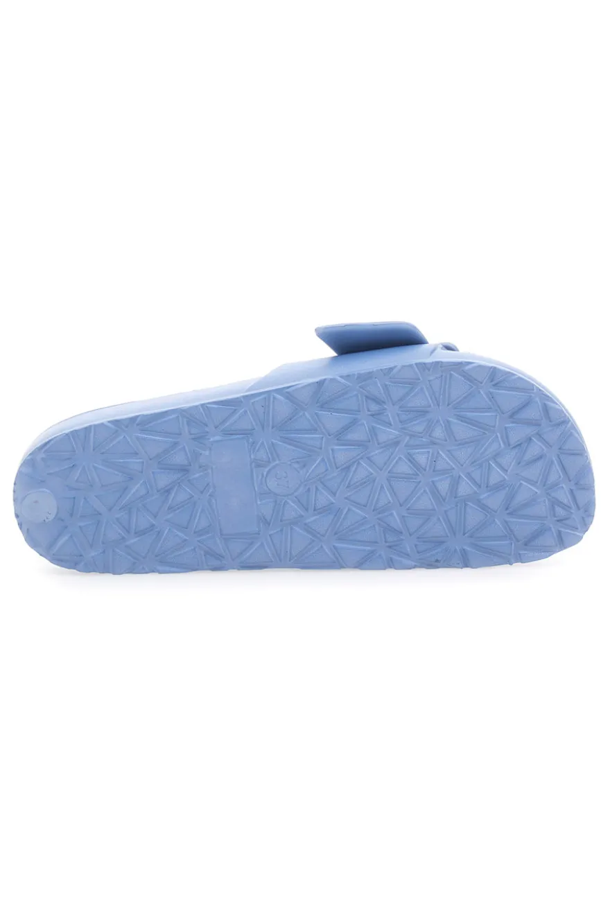 Blaue Hausschuhe mit Maxi-Schnalle 2T2L 931