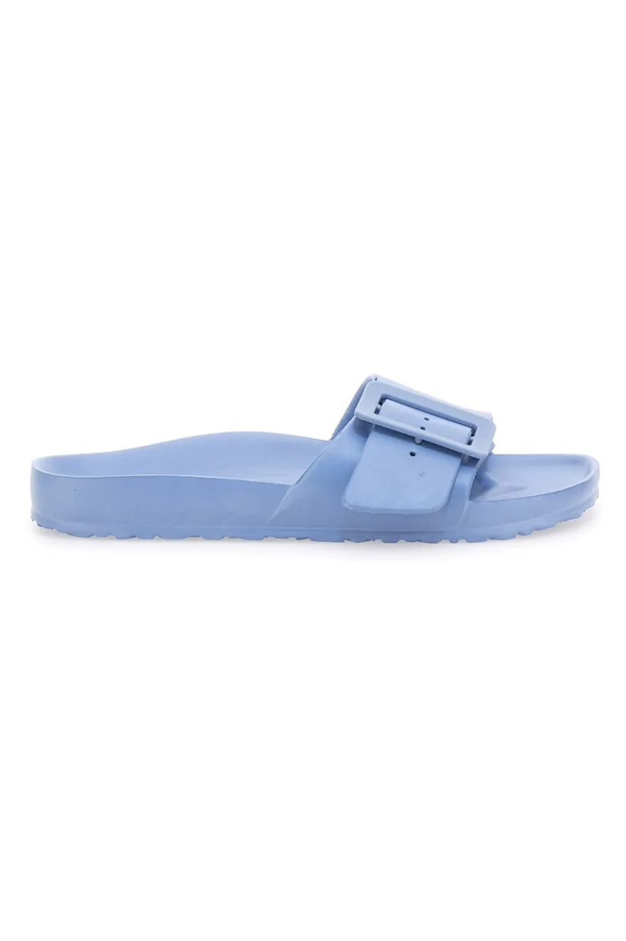 Blaue Hausschuhe mit Maxi-Schnalle 2T2L 931