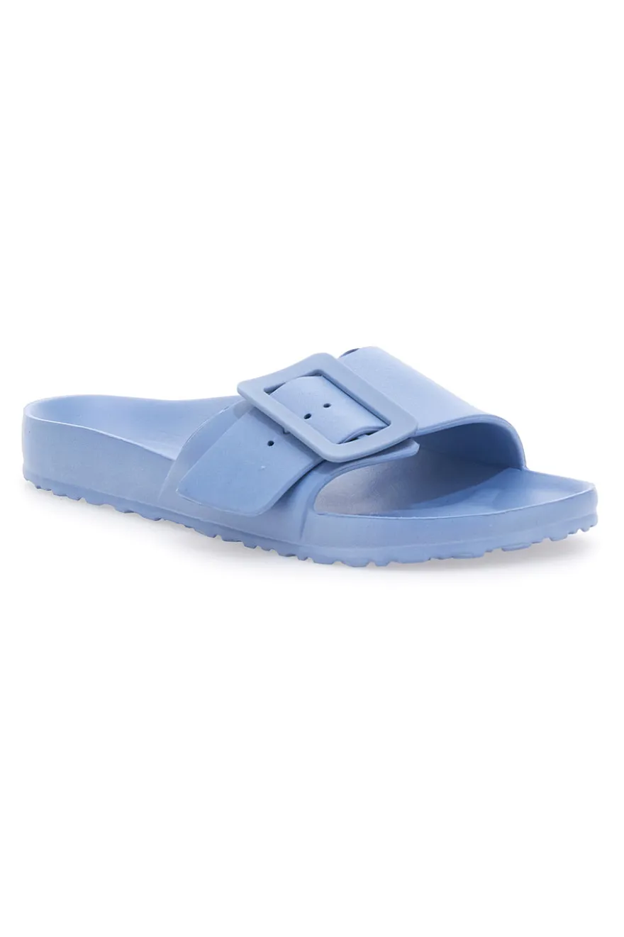 Blaue Hausschuhe mit Maxi-Schnalle 2T2L 931