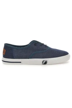 Blaue Jeans-Sneaker mit Goodyear-Schnürsenkeln 41036