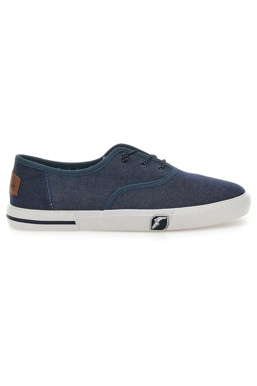 Blaue Jeans-Sneaker mit Goodyear-Schnürsenkeln 41036