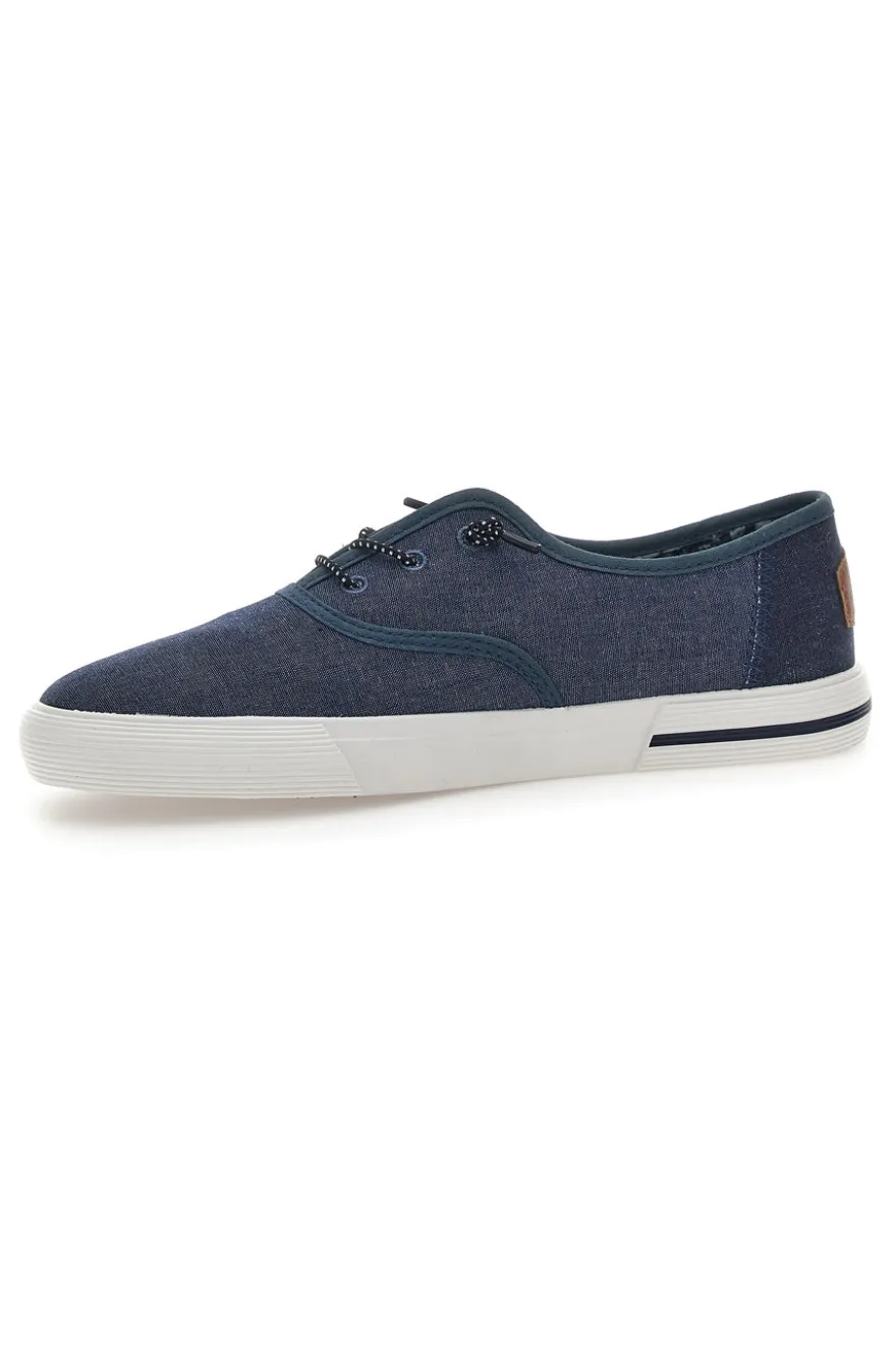 Blaue Jeans-Sneaker mit Goodyear-Schnürsenkeln 41036