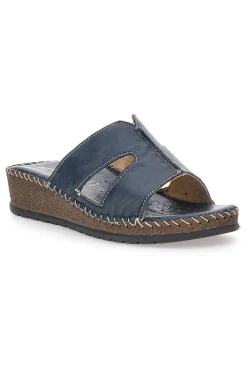 Blaue Keilpantoffeln Pittarello 42047