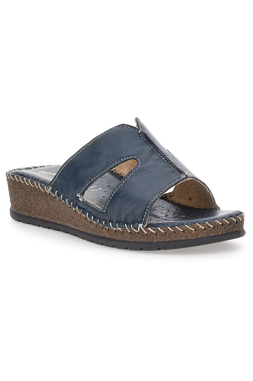 Blaue Keilpantoffeln Pittarello 42047
