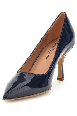 Blaue Lackleder Pumps Pittarello couture 6418