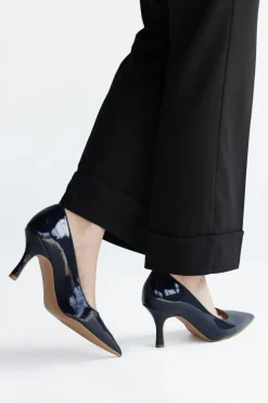 Blaue Lackleder Pumps Pittarello couture 6418