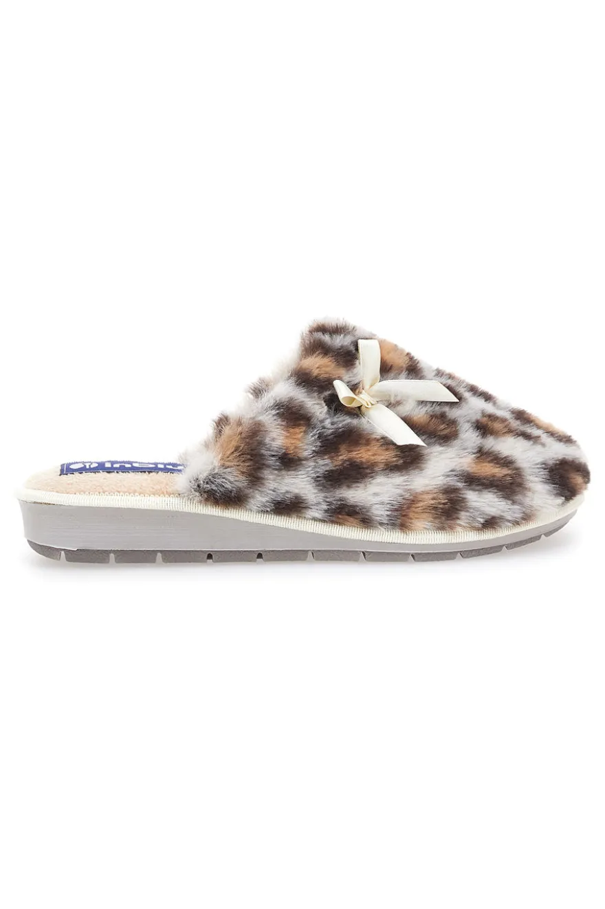 Blaue Leoparden-Hausschuhe 94 Pfund
