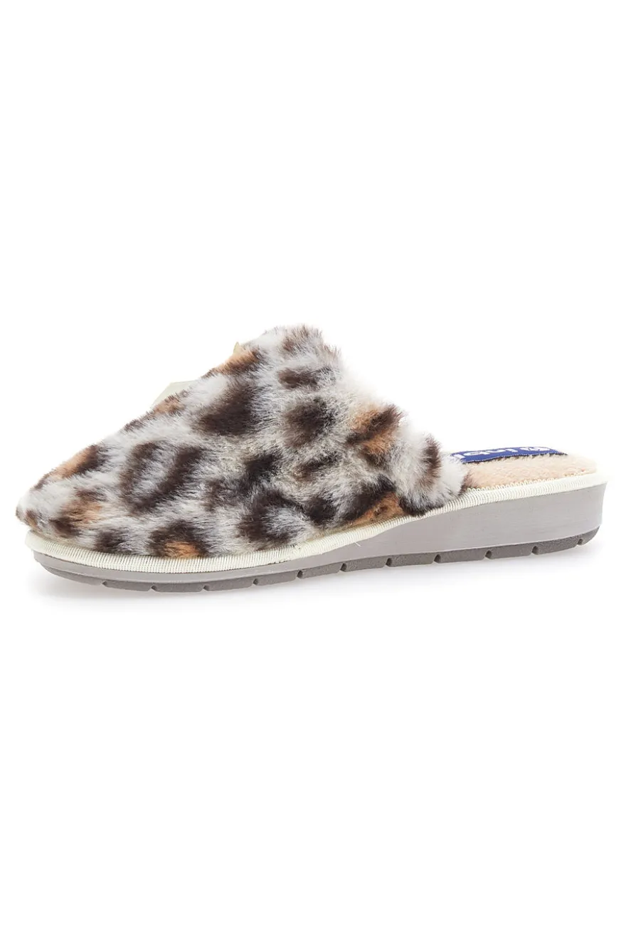 Blaue Leoparden-Hausschuhe 94 Pfund