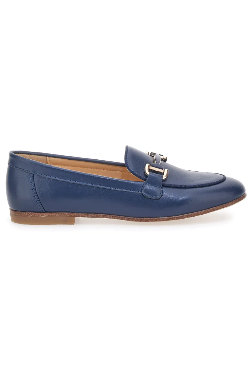 Blaue Mokassins mit Horsebit Mariella Burani 50450