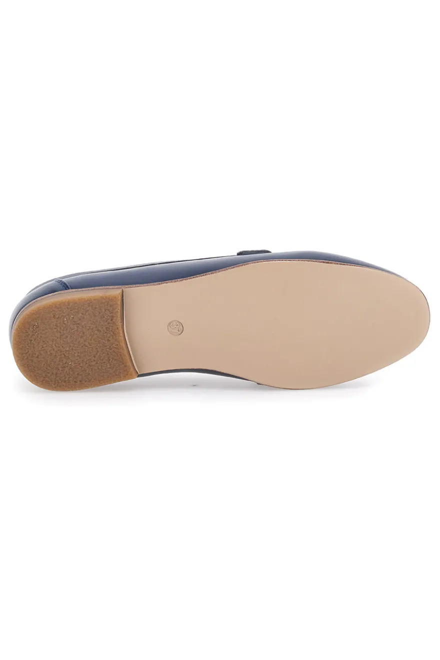 Blaue Mokassins mit Horsebit Mariella Burani 50450