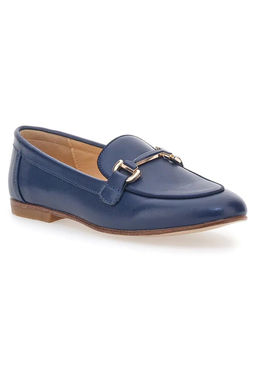 Blaue Mokassins mit Horsebit Mariella Burani 50450