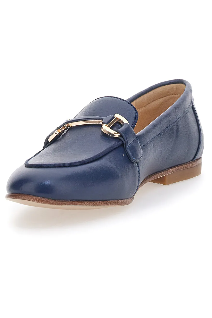 Blaue Mokassins mit Horsebit Mariella Burani 50450