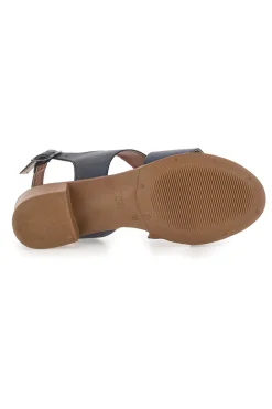 Blaue Sandalen mit niedrigem Absatz und Obermaterial aus Leder PITTARELLO LOOK 243080