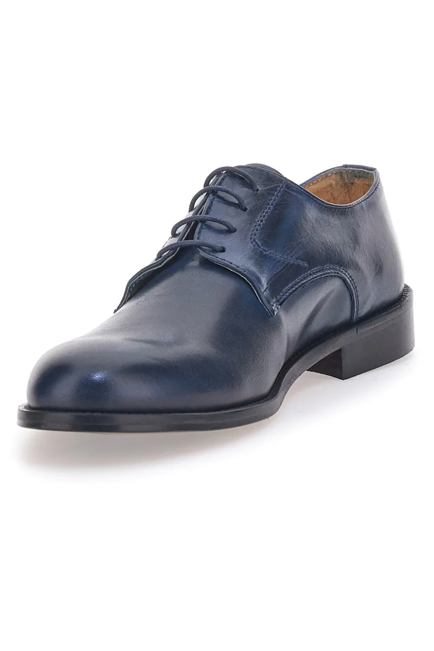 Blaue Schnürschuhe aus echtem Leder Pittarello 7720