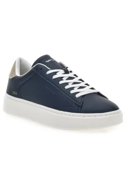 Blaue Sneakers mit beigen Details Gas Leonard Ltx