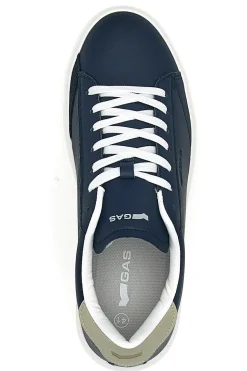 Blaue Sneakers mit beigen Details Gas Leonard Ltx