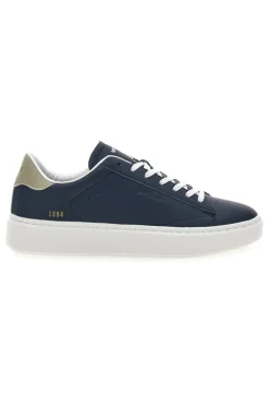Blaue Sneakers mit beigen Details Gas Leonard Ltx