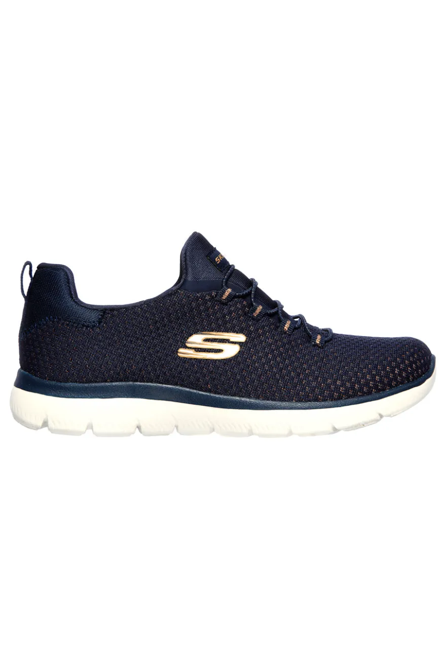 Blaue Sneakers mit Memory Foam-Sohle SKECHERS SUMMITS-BRIGHT BEZEL