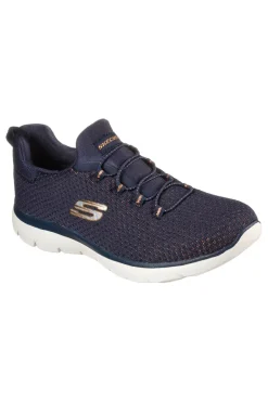 Blaue Sneakers mit Memory Foam-Sohle SKECHERS SUMMITS-BRIGHT BEZEL