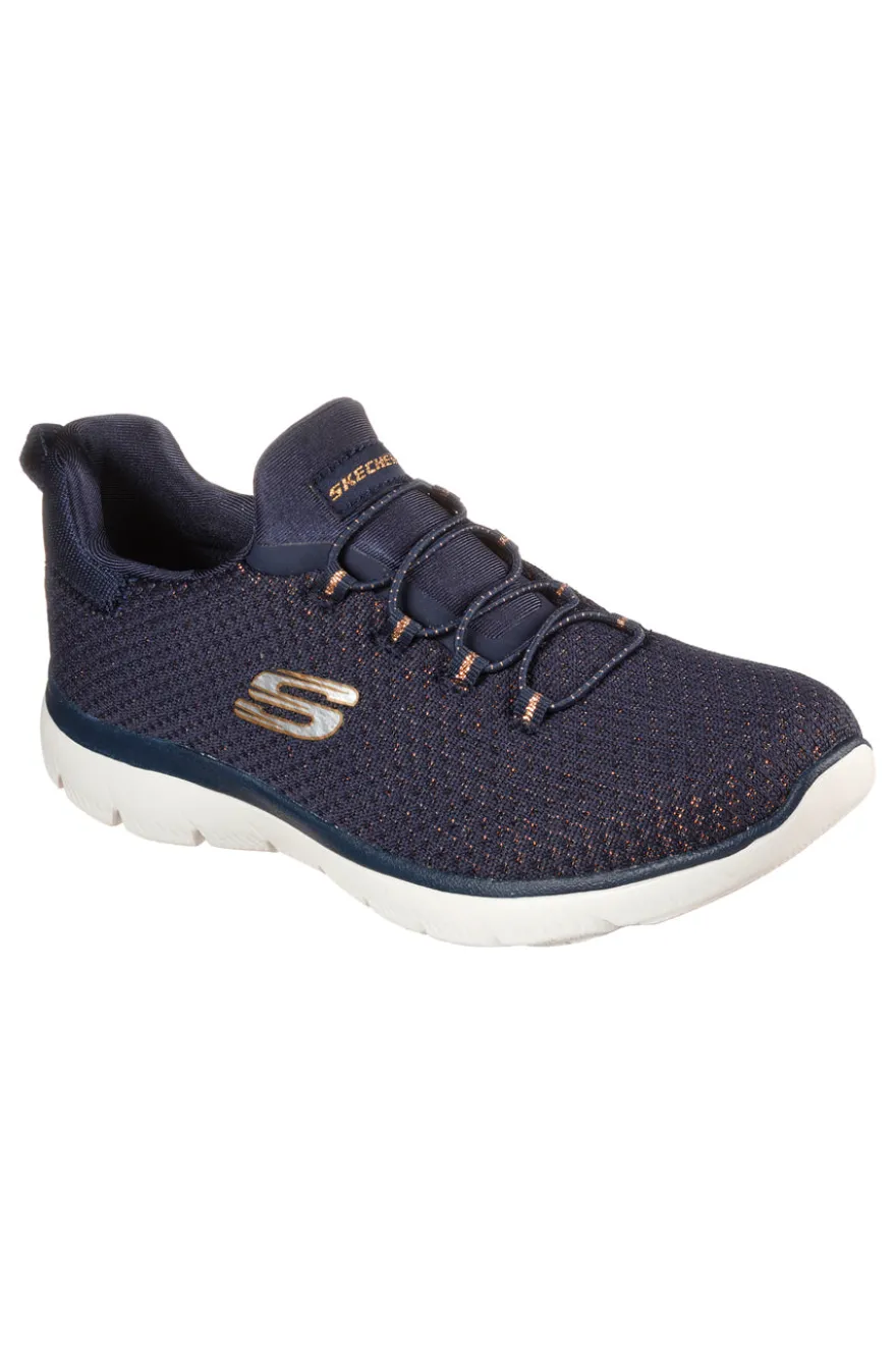 Blaue Sneakers mit Memory Foam-Sohle SKECHERS SUMMITS-BRIGHT BEZEL