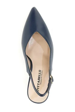 Blaue spitze Slingback-Pumps mit V-Ausschnitt PICTARELLO 149