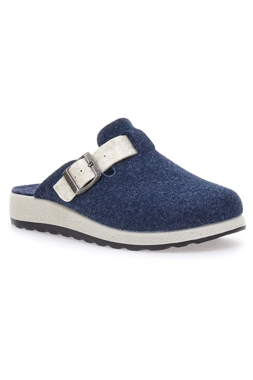 Blaue Stoffpantoffeln Made in Italy Fly Flot 5168