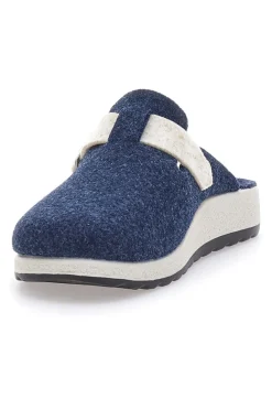 Blaue Stoffpantoffeln Made in Italy Fly Flot 5168